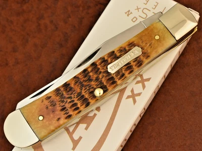 CUCHILLO TRAMPERO DE HUESOS ROGERS ÁMBAR QUEMADO TOSTADO CASE XX EE. UU. 6254 CS 2025 (27124) Foto 1 de 4