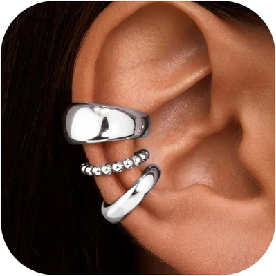 Ear Cuff Gold Ohrmanschette Ohrringe Ohne Ohrloch Earcuffs Silber Helix Knorpel  - Bild 1 von 4