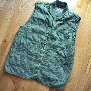 Chaleco Acolchado Estilo Militar We The Free Billie M Verde Bolsillos Abotonados En Capas - Imagen 1 de 8