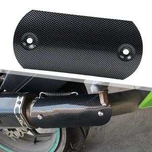 -Auspuff-Mittelrohr-Hitzeschildabdeckung Schalldämpferschutz Carbon-ähnlich - Picture 1 of 9