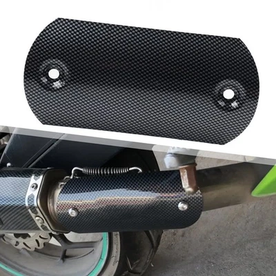 -Auspuff-Mittelrohr-Hitzeschildabdeckung Schalldämpferschutz Carbon-ähnlich - Image 1 of 4
