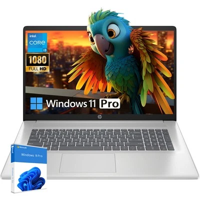 HP 17.3" HD Laptop Computer Win 11 Pro Intel core i3-N305 UP TO 32GB RAM 2TB SSD - Image 1 of 4