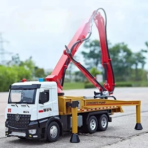 1:24 Elektro Pritschenanhänger Zementpumpe LKW Modell Spielzeug Diecast Alu Auto - Bild 1 von 21