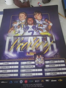 2025 LSU FOOTBALL SCHEDULE POSTER AND POCKET SCHEDULE 18x24 NUSS PERKINS 🐯🏈 - Picture 1 of 4