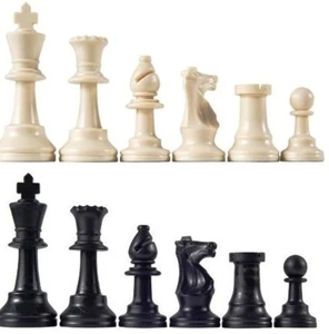 Staunton Tournament Chess Pieces, Triple Weighted with 3.75" King and 2 extra... - Picture 1 of 4