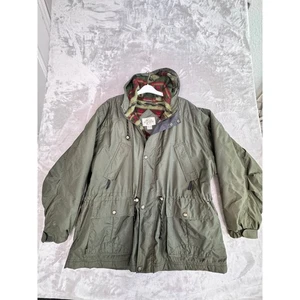 McGregor Vintage olivgrün Kapuze Parka Jacke XL Full Zip Kordelzug Taille - Bild 1 von 9