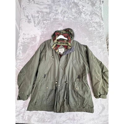 Chaqueta Parka McGregor Vintage Verde Oliva Con Capucha XL Cremallera Completa Cordón Cintura Foto 1 de 4