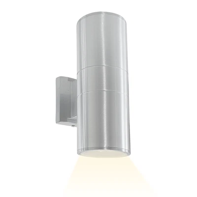 Applique da Parete LED 870205 Lampada Esterno Design Moderno Alluminio Argento - Immagine 1 di 4