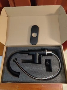 CREA 40116BK Single Hole Bathroom Faucet Matte Black - Picture 1 of 8