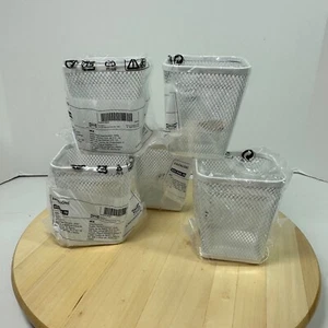 5 IKEA DRONJONS DRÖNJÖNS Holder Pencil & Pen Cup White Steel 004.948.79 New - Picture 1 of 5