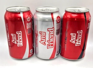 ๐ Coca-Cola Share โ Ami/Friend ~ Canada 2025 ~ Set of 3 Bilingual Cans - Picture 1 of 2
