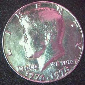 1976-P Bi-Centennial Kennedy Half Dollar AU++ #1014 Kostenloser Versand - Bild 1 von 4