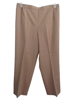 Pantalones de lana para mujer Appleseeds talla 14 totalmente forrados pierna ancha beige elástico cómodos Foto 1 de 4