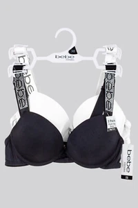 Sexy BEBE Intimates confezione da 2 reggiseno push up sottofilo bianco nero 3037 - Foto 1 di 3