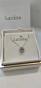 Girocollo oro bianco Acquamarina e Diamanti LUCCIOLE Ref CIOFOXOV/3A mod KATE - Foto 1 di 3
