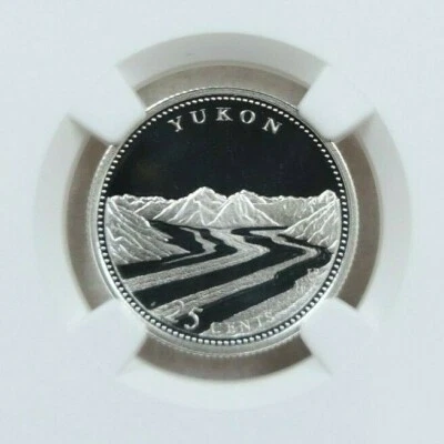 1992 CANADA SILVER 25 CENTS S25C YUKON NGC PF 69 ULTRA CAMEO - Image 1 of 4