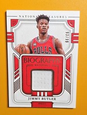 Jimmy Butler 2022-23 Panini National Treasures 93/99 Patch Biography #BGM-JIM