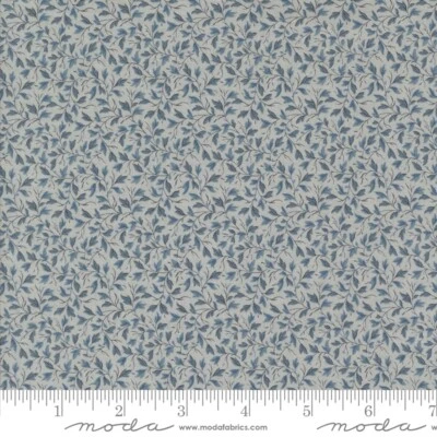 Sacre Bleu Blenders Leaves Ciel Blue by French General for Moda 1/2 Yd - Image 1 of 2