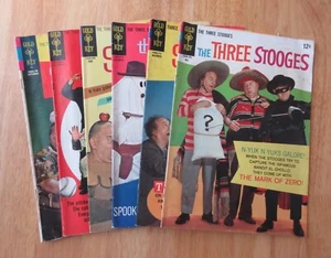 Lot of *7* 1960s Photo Cover Gold Key THREE STOOGES! ≈ #34-52 (FN+) - Picture 1 of 10