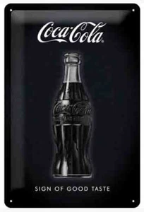 A4 Retro Metal Embossed Sign COCA COLA Sign Of Good Taste Licensed Nostalgic Art - Imagen 1 de 8