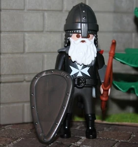 Playmobil Black Malteser " Archer 12 " Crusader - Picture 1 of 3