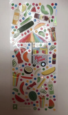 Pipsticks Stickers Fruit Cart Watermelon Mango Papaya Coconut New July 2023 - Image 1 of 4