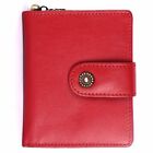 Ladies Rfid Blocking Genuine Leather Clutch Wallet With Side Zipped Coin Pouch
