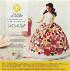 WILTON Wonder Mold Pan Set (Bambola Bruna) NUOVO - Foto 1 di 3