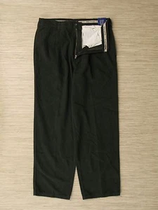 Pantalone uomo Galyan's verde scuro taglia 34x30 plissettato cotone cerniera mosca - Foto 1 di 3