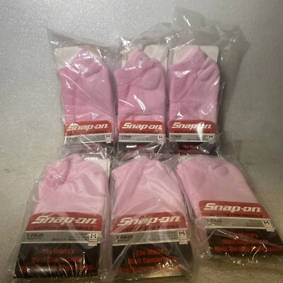 PINK Snap-On LOW PROFILE Socks Medium (6-10) MADE IN USA! *6 Pairs* - Image 1 of 4