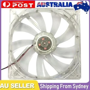 12cm 120mm RED LED 12V 4Pin Computer PC Case Cooler CPU Cooling LED Fan - Picture 1 of 10