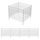 Set of 4 Garden Fence Outdoor Metal Landscape Fencing Steel Wire Gate 24 x 30