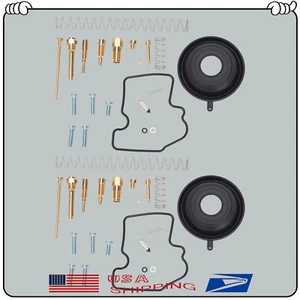2Set For Kawasaki Prairie 650 KVF650 2002-13 Carburetor Repair Kit Diaphragm USA - Picture 1 of 7