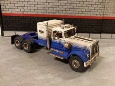 1977 White Road Boss NEO Scale Models Resin 1/64 Weathered Semi Truck Custom - Image 1 of 4