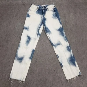 PacSun Jeans Damen 24 Skinny Blau Mom Straight Distressed Denim High Rise 24x28 - Bild 1 von 11