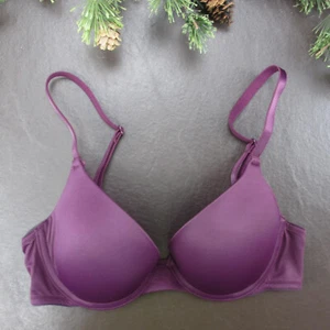Victoria's Secret Bra 32B Maroon Padded Wireless Adjustable Clasp Back - Picture 1 of 11