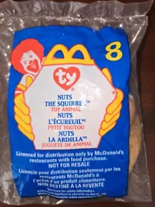 McDonald’s Teenie Beanie Babies "Nuts the Squirrel" 1993 Rare Tag Errors - Picture 1 of 2