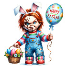Chucky Style Happy Easter Horror DTF Heat Transfer Light or White Clothing