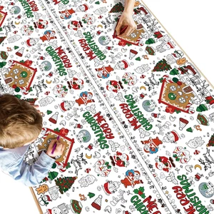 Ohome Weihnachten Färbung Tischdecke für Kinder Handwerk und Urlaub Dekor, 54" x 88 - Bild 1 von 8