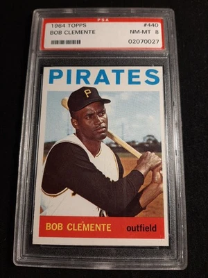 1964 Topps Bob Roberto Clemente #440 PSA почти как новая 8 - Изображение 1 из 2