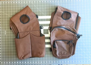 Horse Tack Horn Bags nylon water bottle holders and zippered comp lot of 2 - Picture 1 of 5