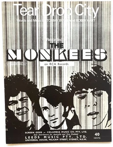 The Monkees - Tear Drop City 1969 Original Australian Sheet Music - Picture 1 of 1