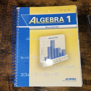 Abeka 9th Grade Algebra 1 Teacher Solution Key Spiral-Bound - Picture 1 of 7