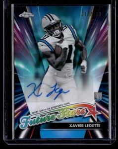 2024 Topps Chrome Xavier Legette Future Stars Autografi Aqua Rifrattore #/199 - Foto 1 di 2