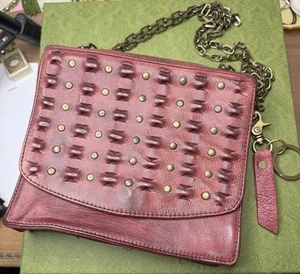 Brand New With Tags FRYE Jade Studded Crossbody Shoulder Bag $198 Brick Red - Picture 1 of 4