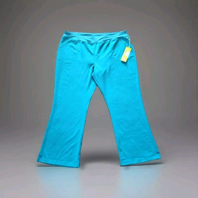 Pantalones Médicos Urbane Para Mujer Talla 3XL Yoga Cintura Acampanada Pierna Azul ~ Verde azulado Elastizado Nuevos con Etiquetas Foto 1 de 4