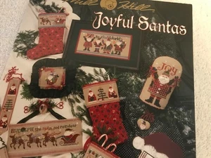 2000 Mill Hill Beading Cross Stitch Pattern Leaflet Book JOYFUL SANTA Holidays - Picture 1 of 3