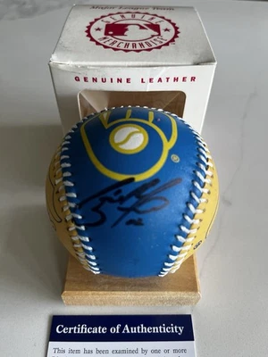 Christian Yelich Signed Spinneybeck Baseball PSA/DNA Cert#AE83344 - Image 1 of 4