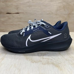 NEW Sz 4 Dallas Cowboys Nike Pegasus 40 Mens Running Shoes Black - Picture 1 of 11