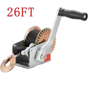 Hand Winch Boat Trailer Winch | 800LBS Manual Operated Hand Crank Ratchet Winch - Picture 1 of 6